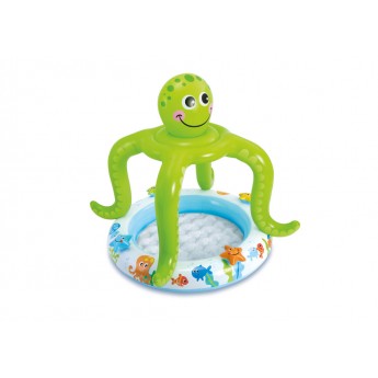 Детский надувной бассейн INTEX 57115 102х104 см "Осьминожка" 45 л, от 1 до 3 лет, надувное дно