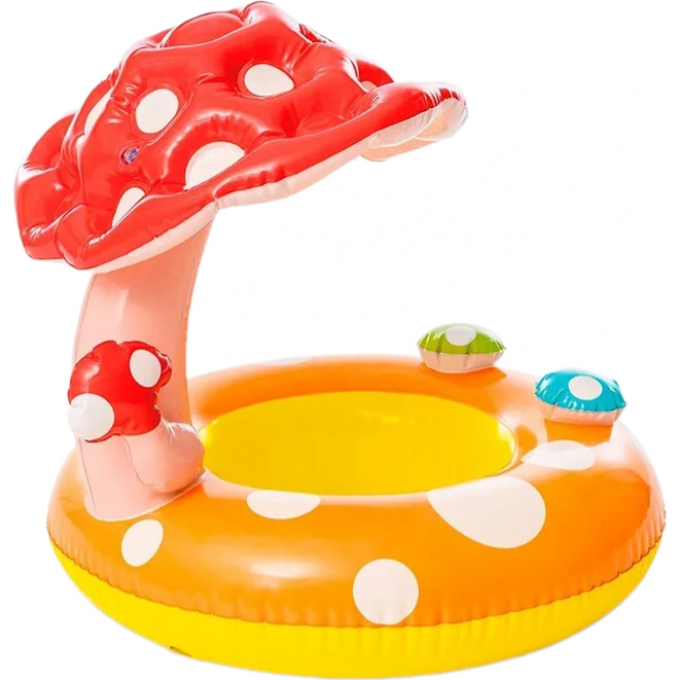 Детский надувной круг INTEX "ГРИБ" 69 см с навесом, от 1 до 2 лет 56574