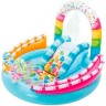 Игровой центр INTEX "СЛАДКАЯ ЗАБАВА", 170х168х122см с разбрызгивателем, горкой и игрушками, 165л, от 2 лет 57144