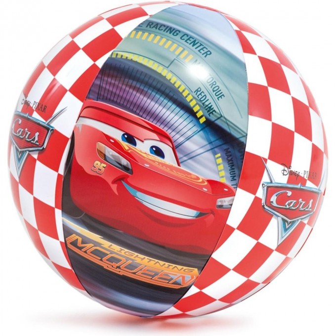 Мяч пляжный INTEX «Тачки», d=61 см, от 3 лет 58053