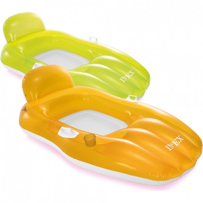 Надувной матрас-кресло INTEX для плавания с ручками, до 100кг, от 9 лет, 2 цвета 56805