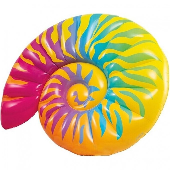 Надувной матрас-плот для плавания 157х127х25см INTEX Радужная ракушка до 100кг 58791